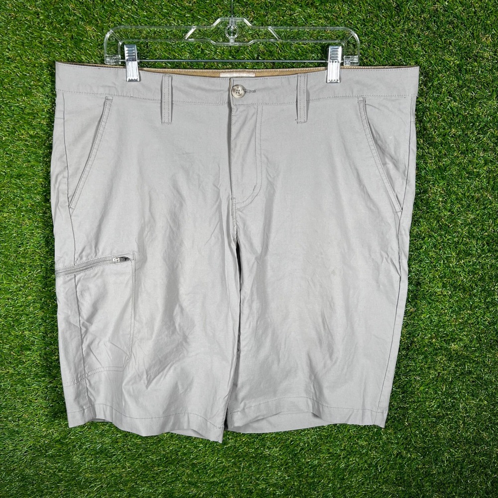 Weatherproof Vintage Mens Gray Utility Shorts Size 38 Regular Fit Stretch